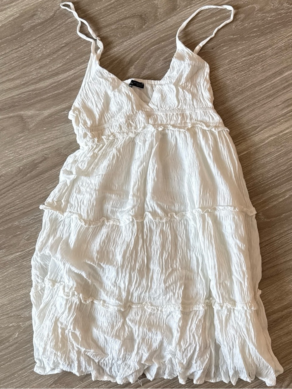 Bershka White Tiered Sundress - Casual Lightweight Dress